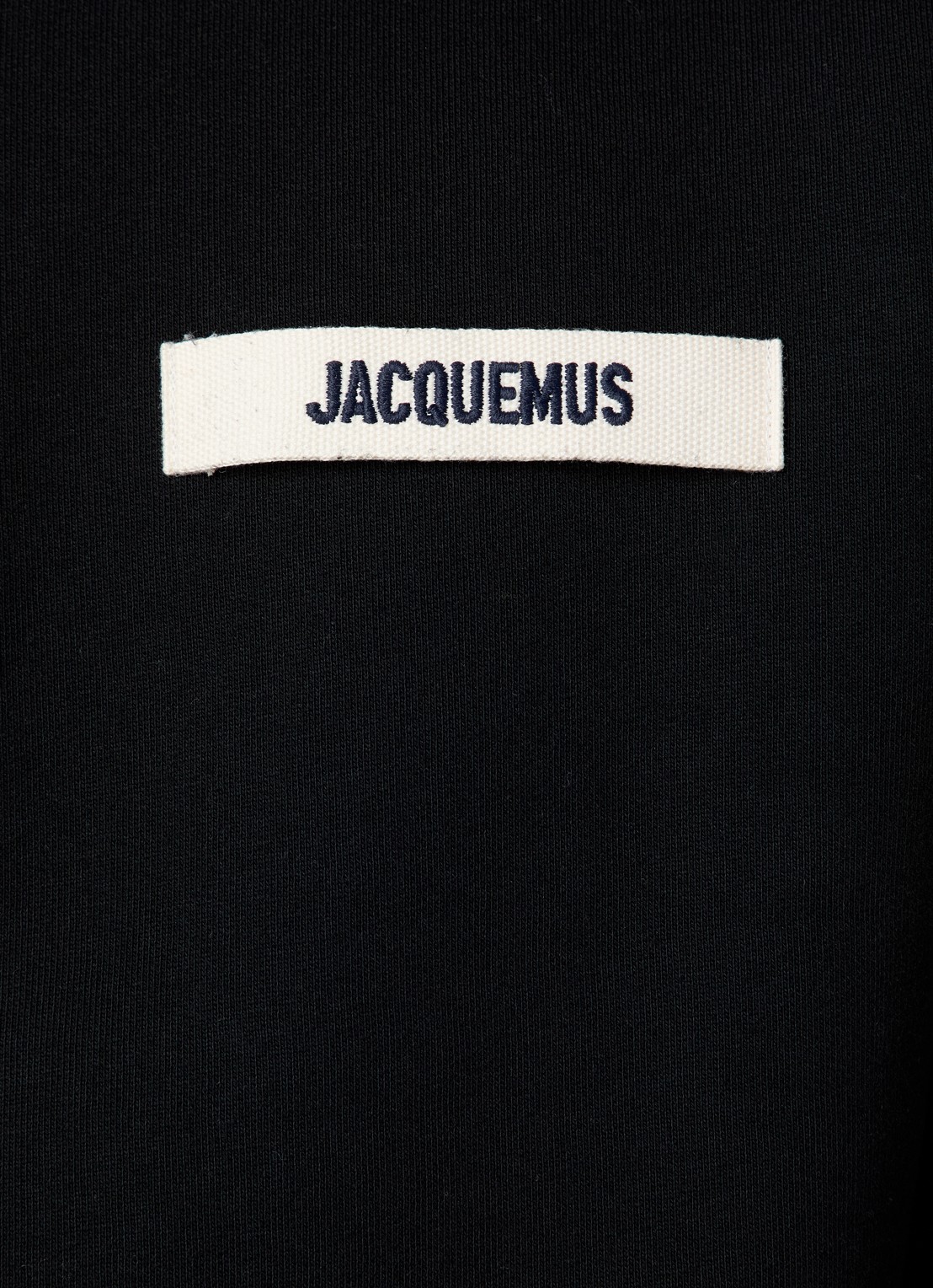 Jacquemus Sweater met logo en halve rits - detail 5 zwart