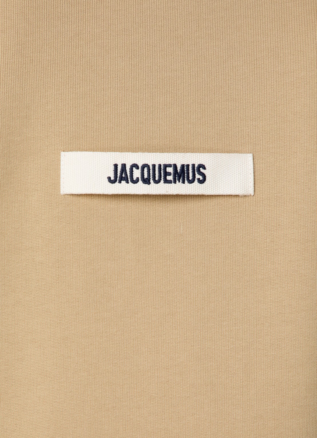 Jacquemus Sweater met logo en halve rits - detail 5 donkerbeige