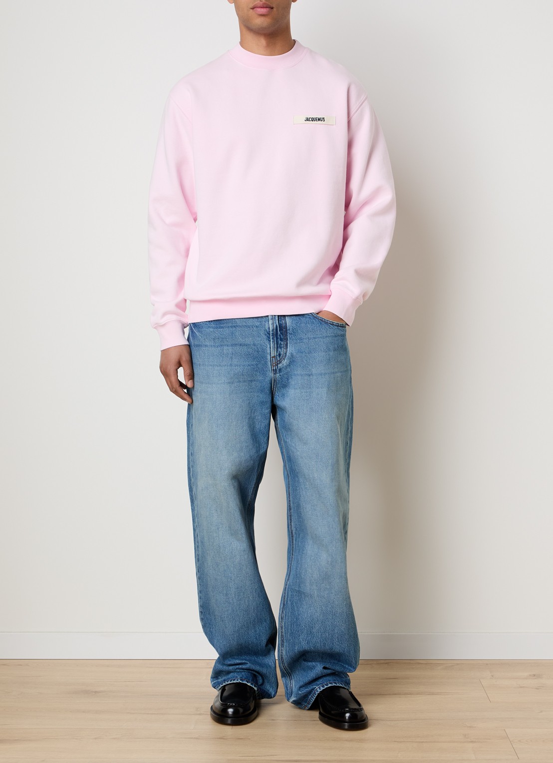 Jacquemus Sweater met logo - voorkant 2 roze