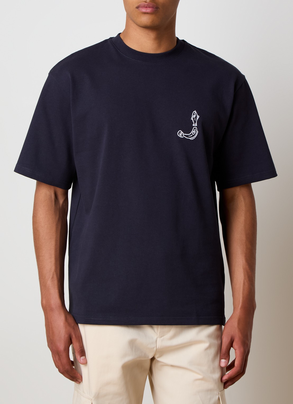 Jacquemus T-shirt met logo- en backprint - achterkant 5 donkerblauw