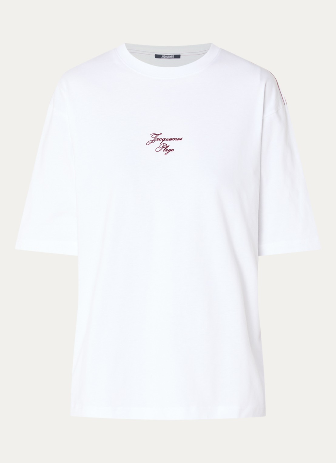 Jacquemus T-shirt met logo- en backprint - voorkant 2 rood