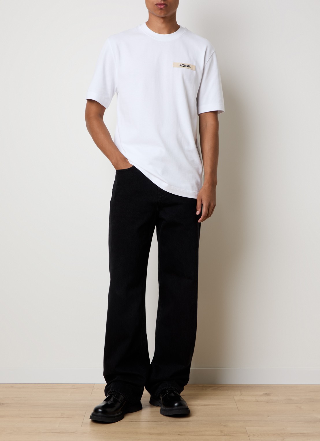 Jacquemus T-shirt met logo - voorkant 2 wit