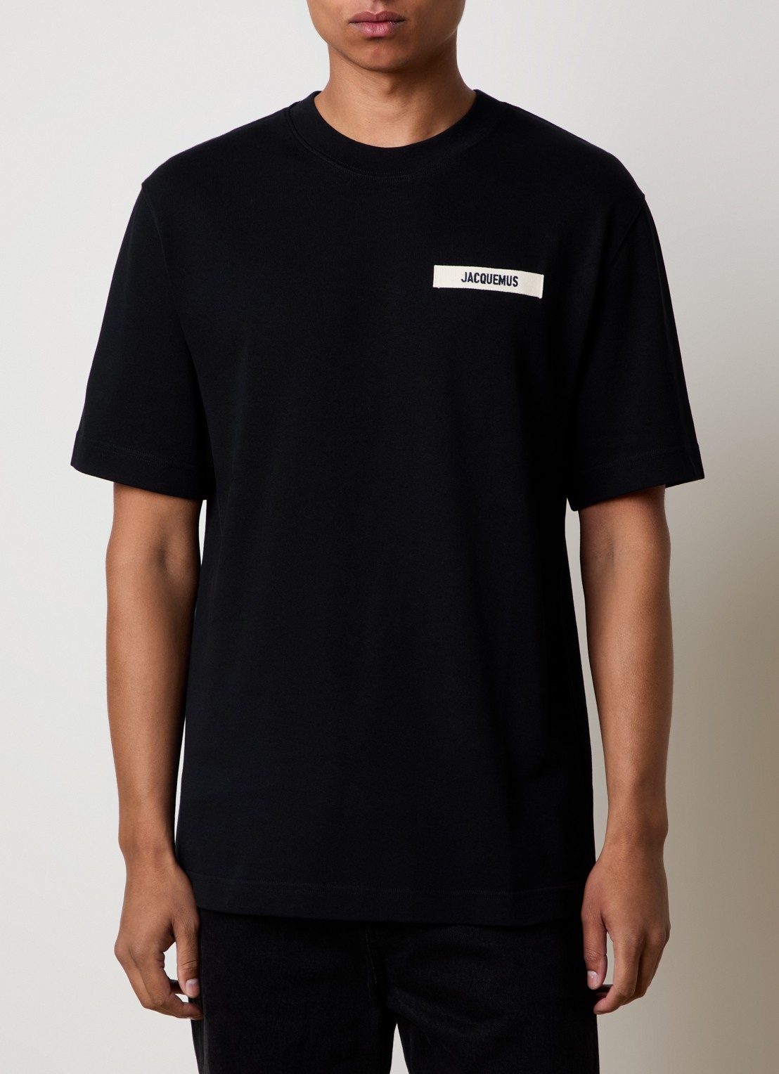 Jacquemus T-shirt met logo - detail 4 zwart
