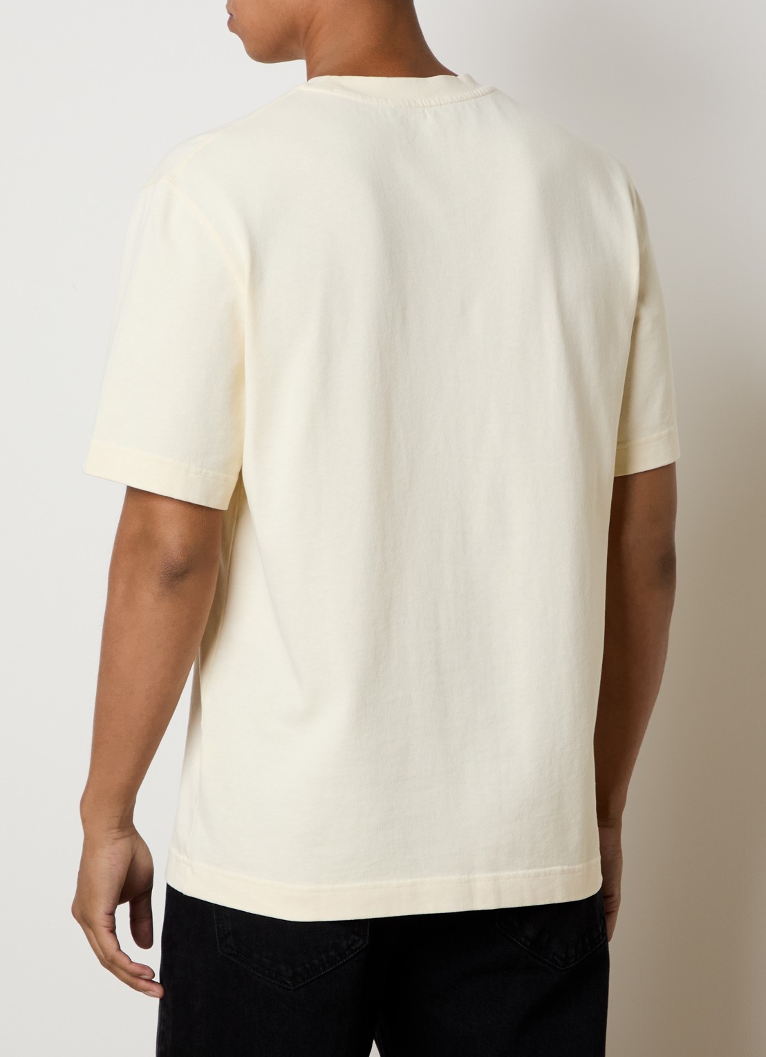 Jacquemus T-shirt met logo - achterkant 3 lichtgeel