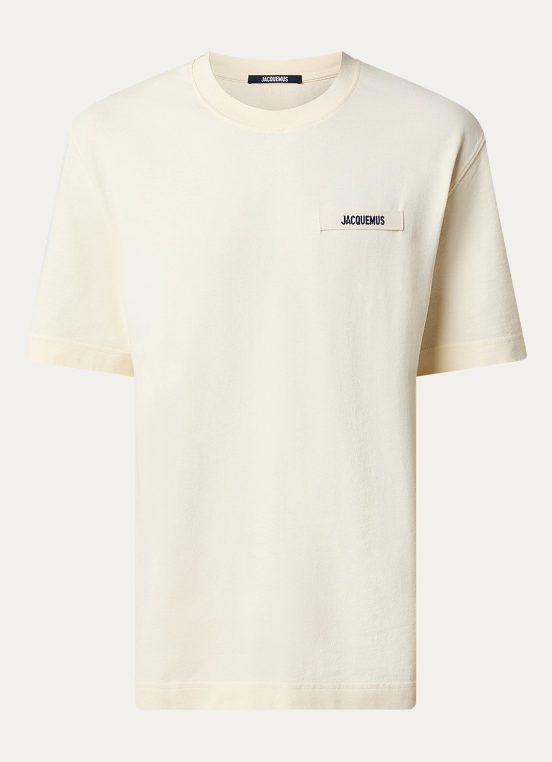 Jacquemus T-shirt met logo - voorkant lichtgeel