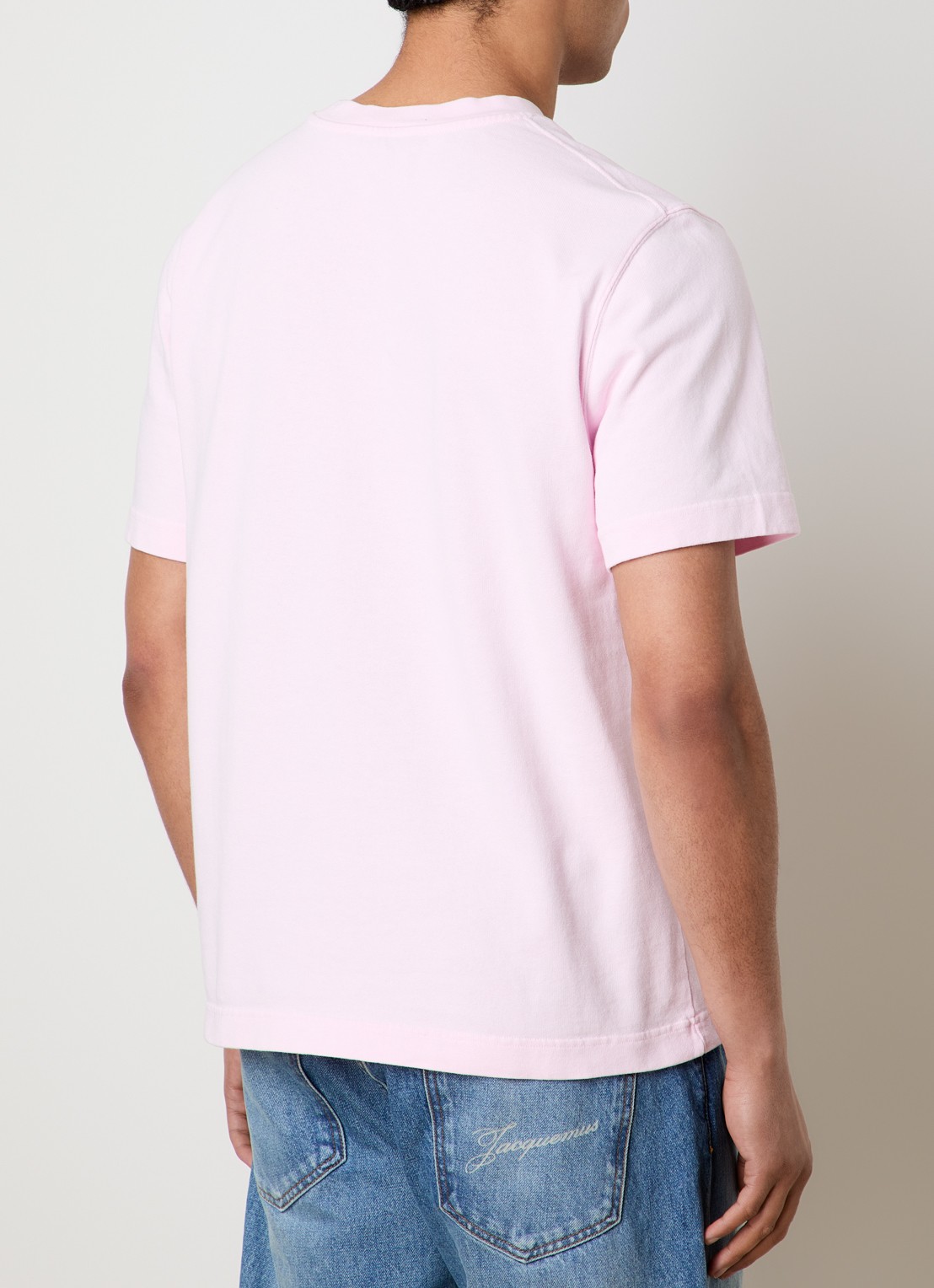 Jacquemus T-shirt met logo - achterkant roze