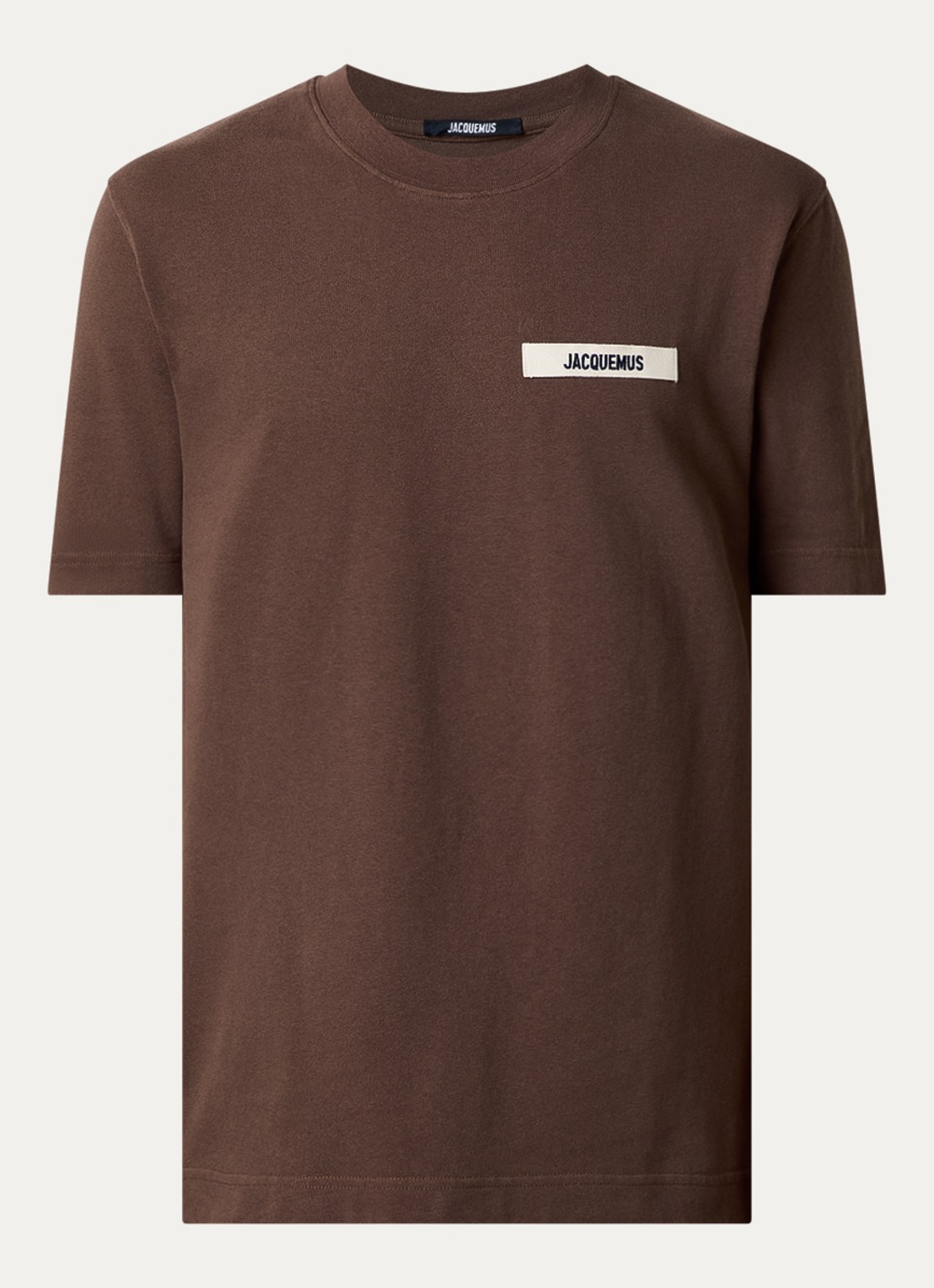 Jacquemus T-shirt met logo - voorkant bruin