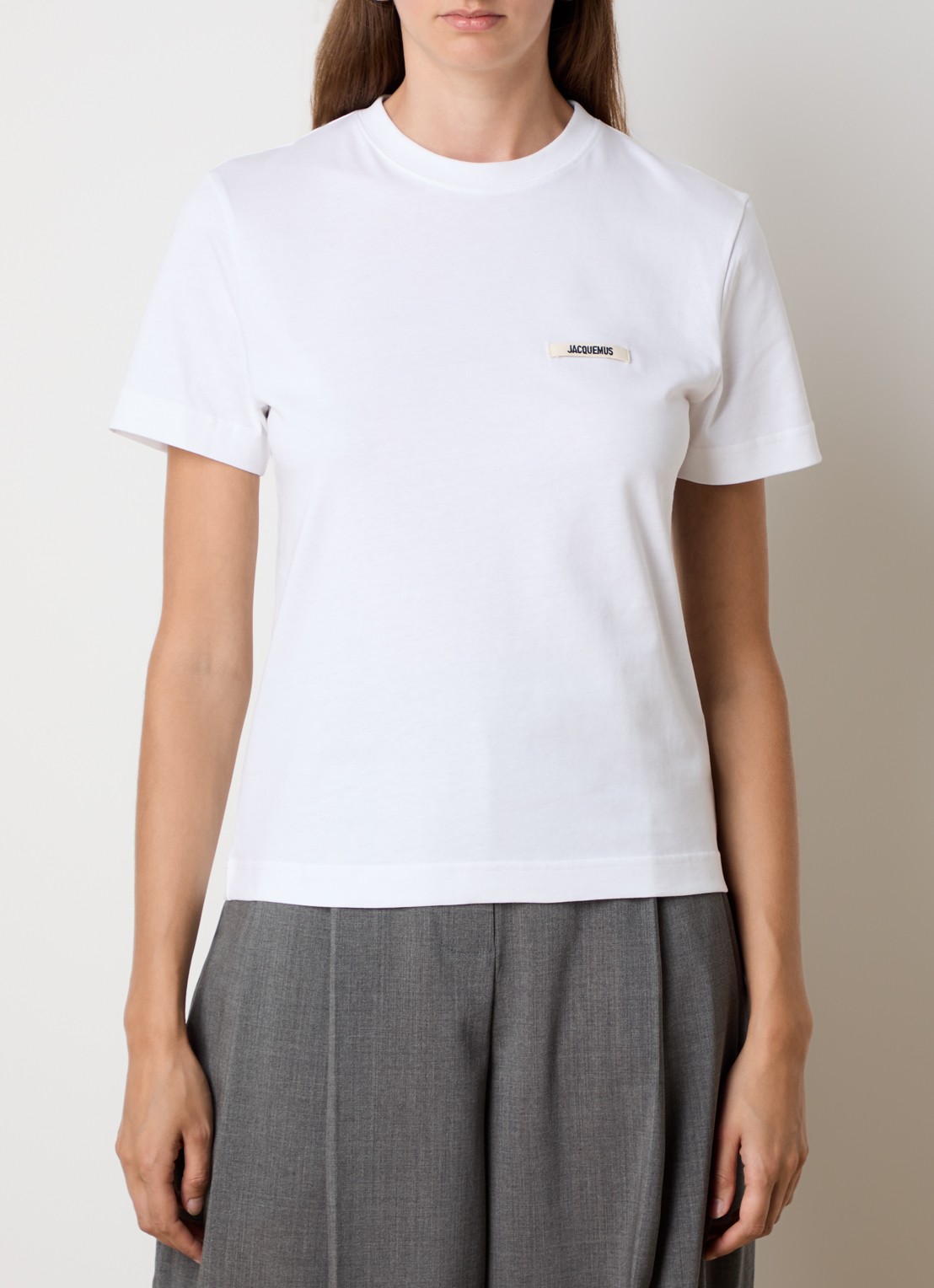 Jacquemus T-shirt met logo - detail 3 wit