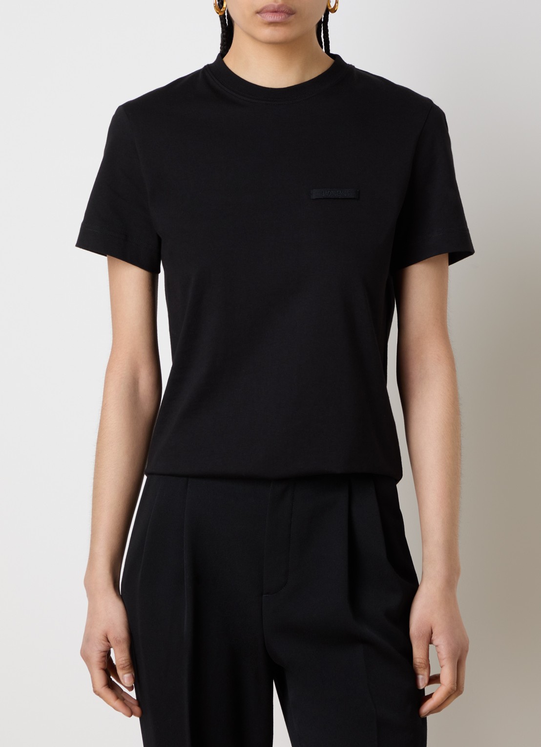 Jacquemus T-shirt met logo - detail 4 zwart