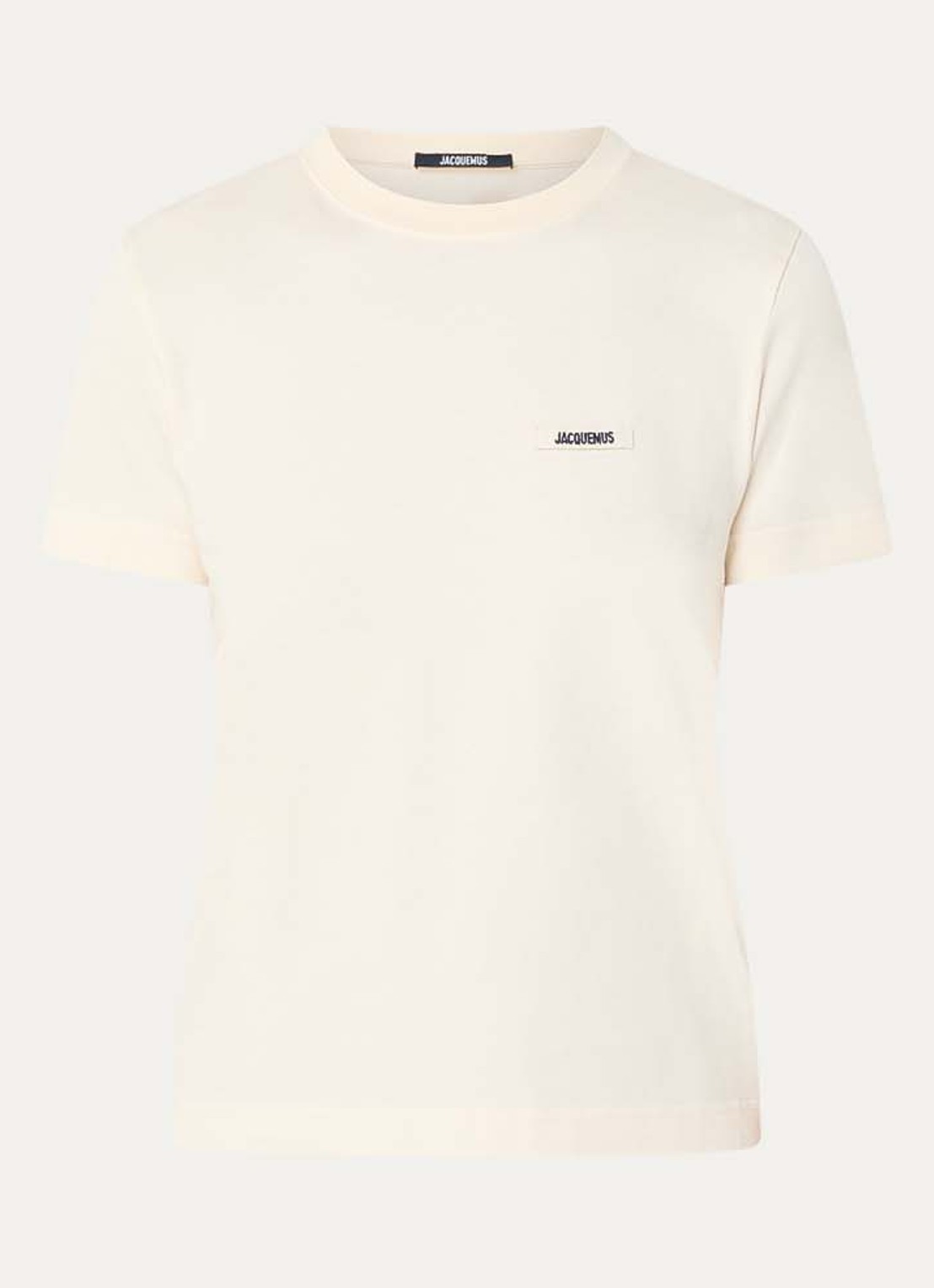 Jacquemus T-shirt met logo - voorkant 2 creme