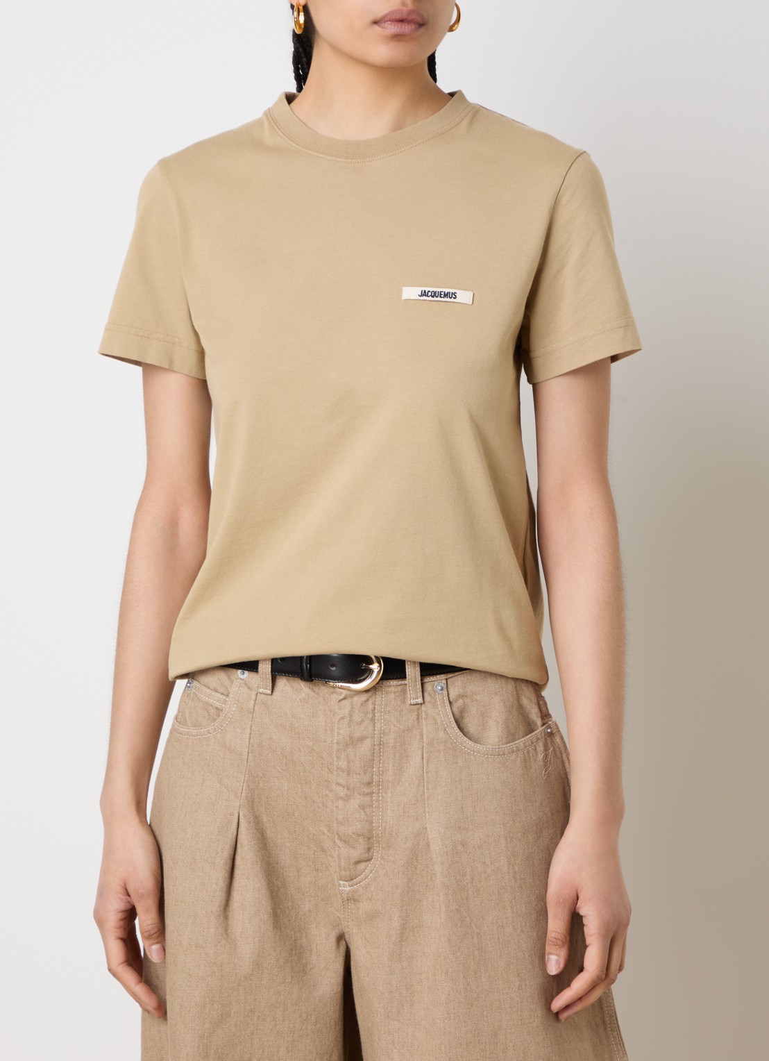 Jacquemus T-shirt met logo - detail 2 camel