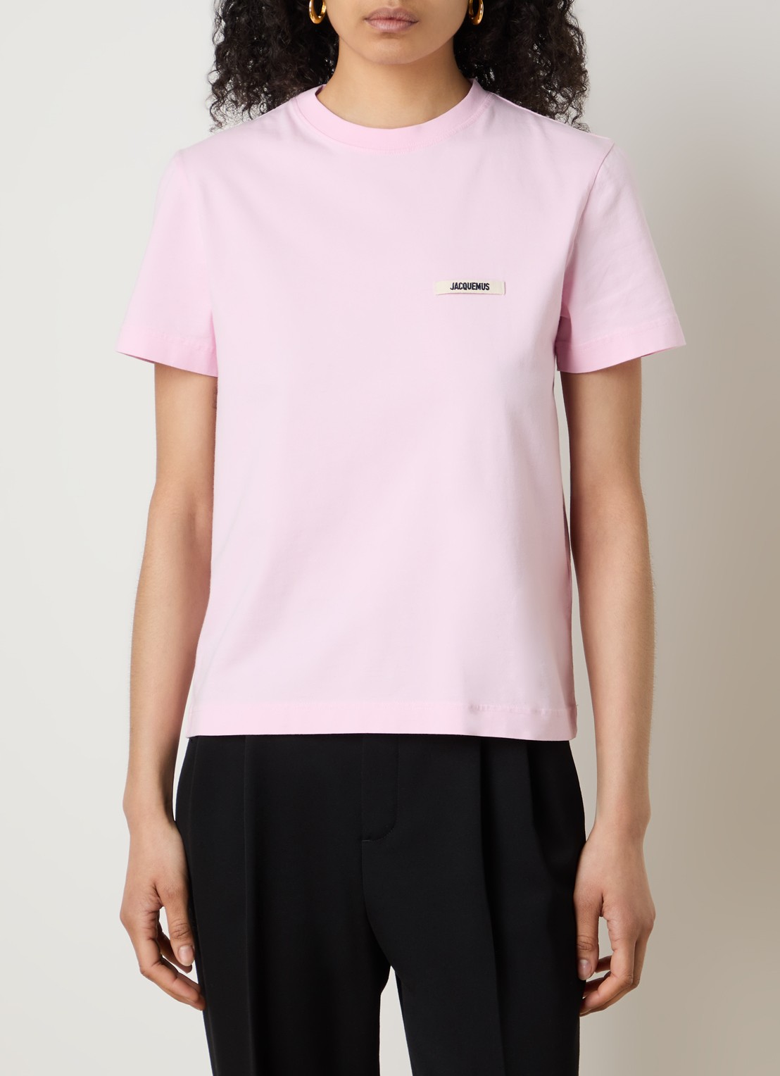 Jacquemus T-shirt met logo - detail 3 roze