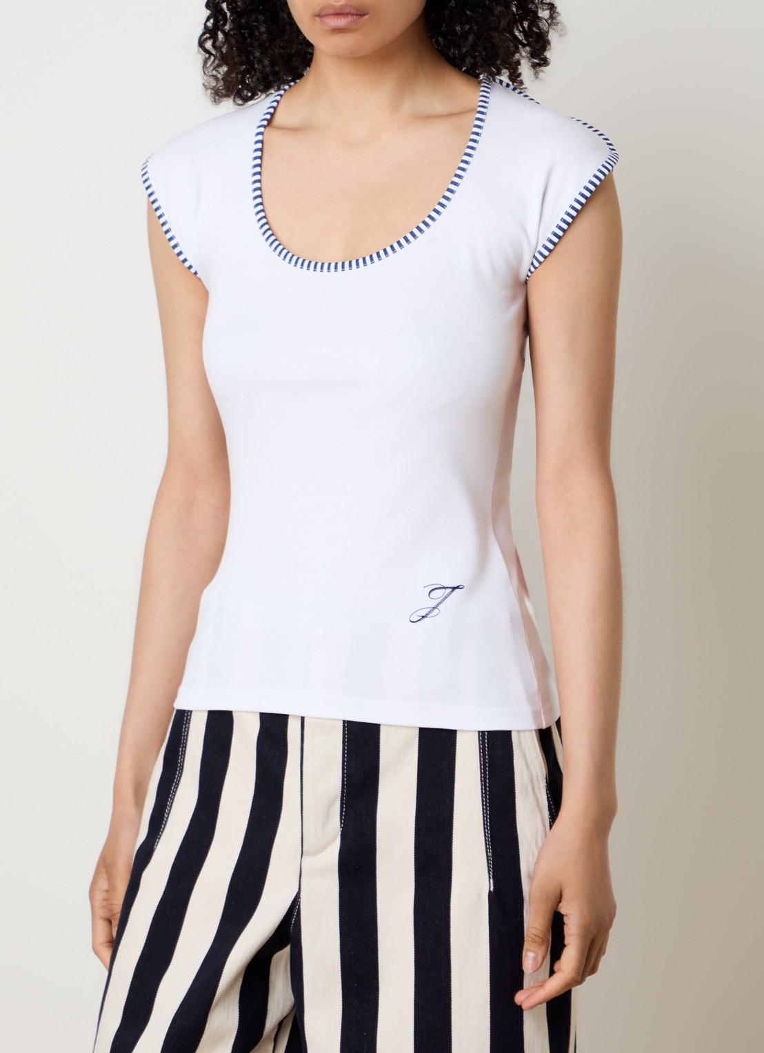 Jacquemus T-shirt met logo - detail 4 wit