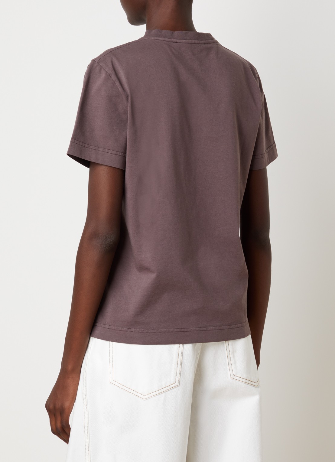 Jacquemus T-shirt met logo - achterkant 3 taupe