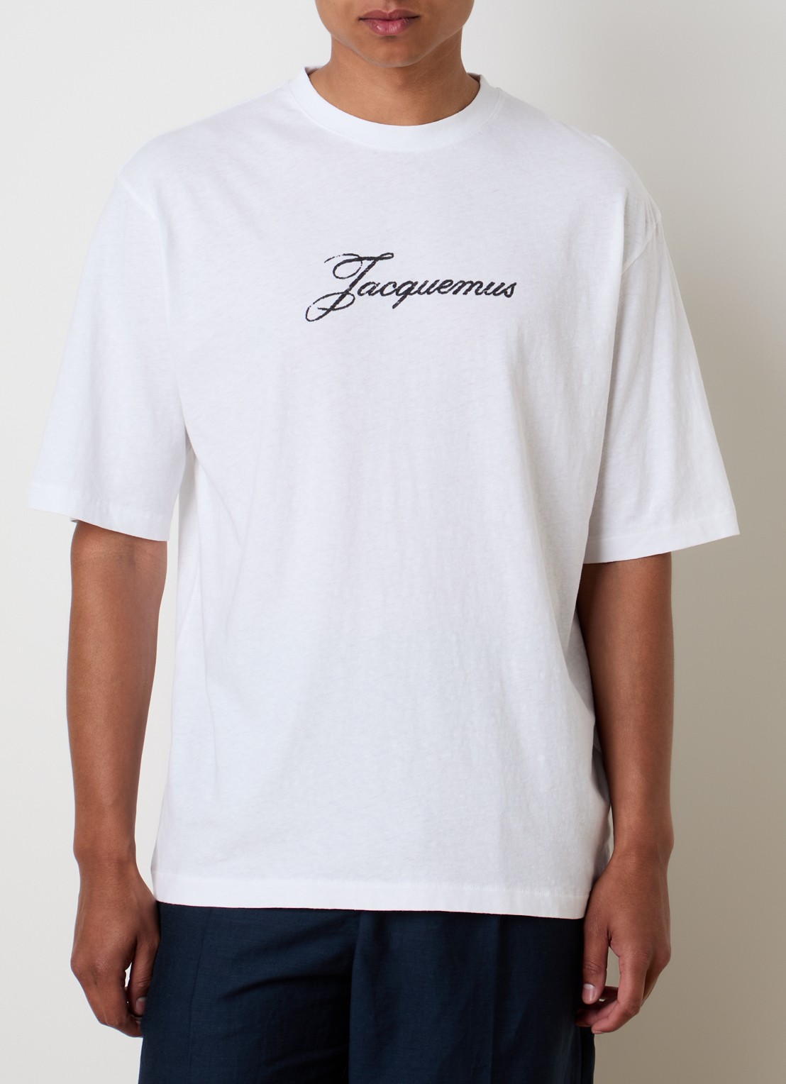 Jacquemus T-shirt met logoprint - detail 2 wit