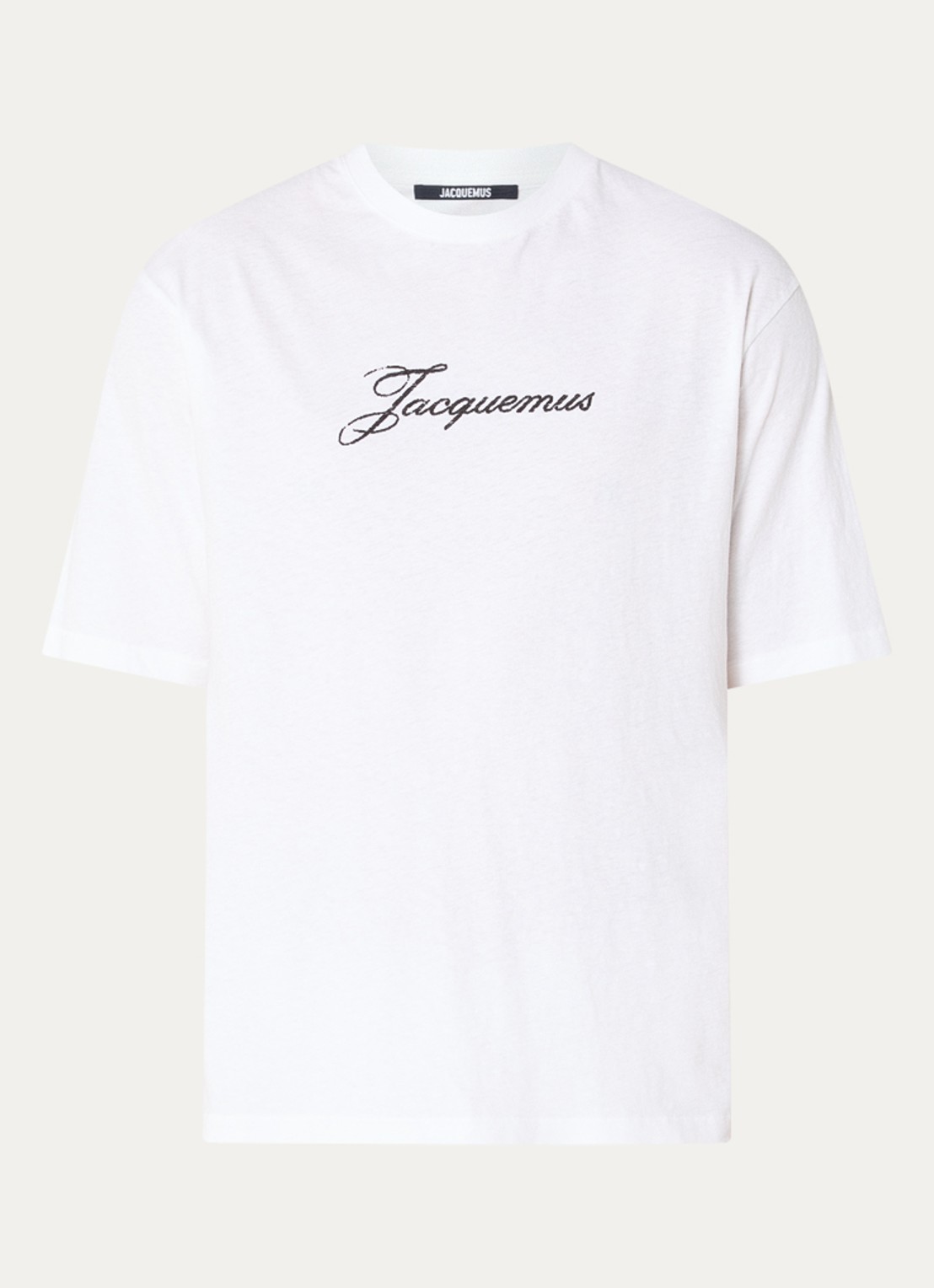 Jacquemus T-shirt met logoprint - voorkant 4 wit