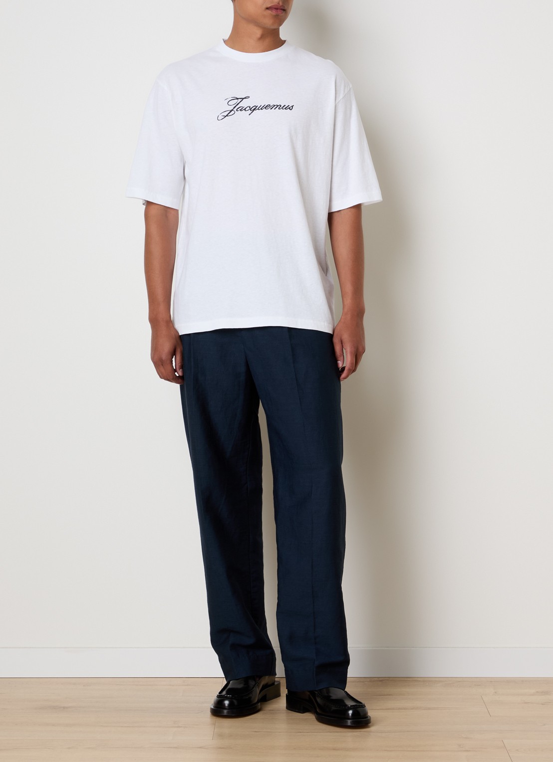 Jacquemus T-shirt met logoprint - voorkant 5 wit