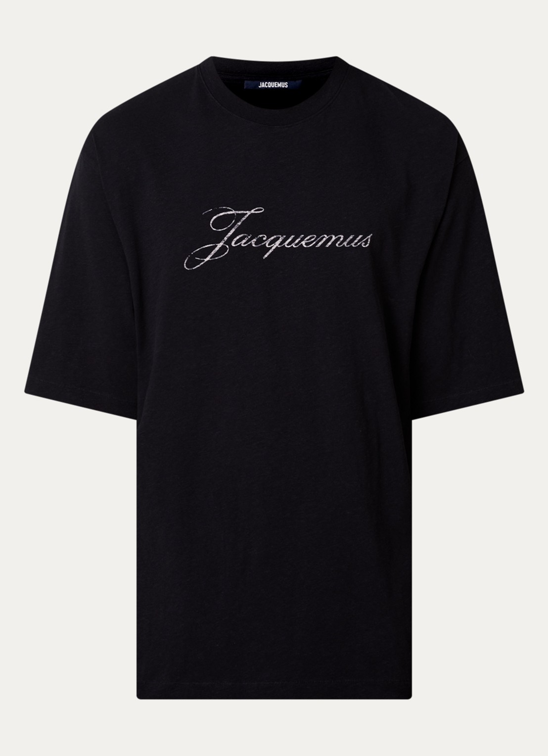 Jacquemus T-shirt met logoprint - voorkant 3 zwart