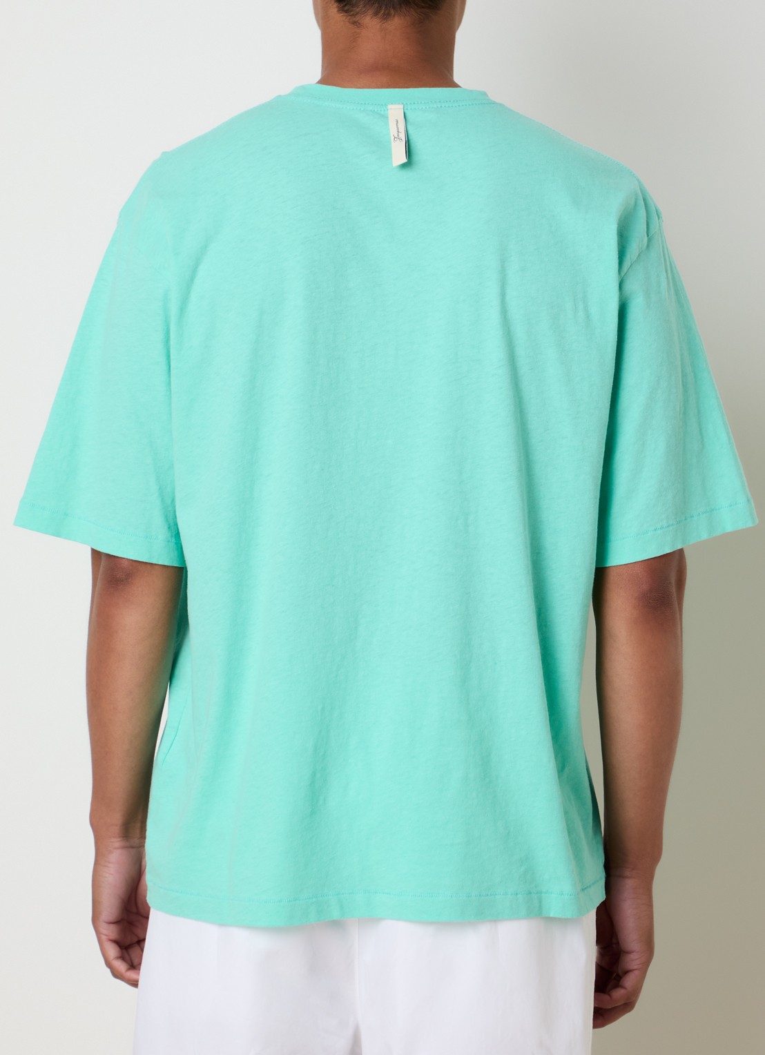 Jacquemus T-shirt met logoprint - achterkant turquoise