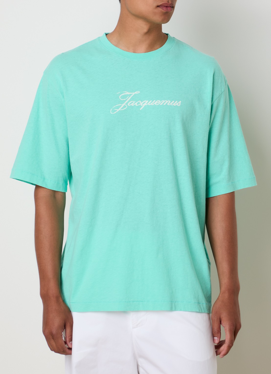 Jacquemus T-shirt met logoprint - detail 2 turquoise