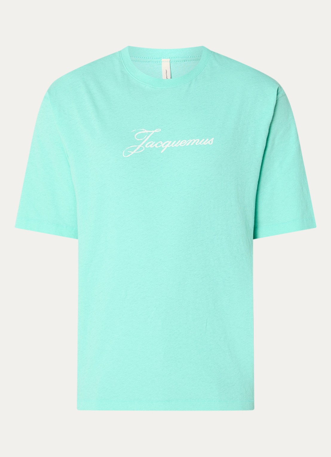 Jacquemus T-shirt met logoprint - voorkant 4 turquoise