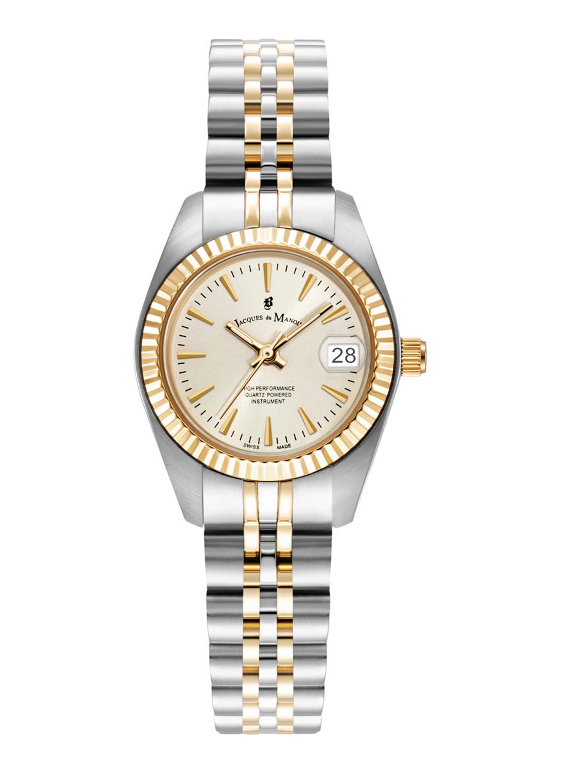 Jacques du Manoir Inspiration classic horloge JWL02102 - voorkant zilver