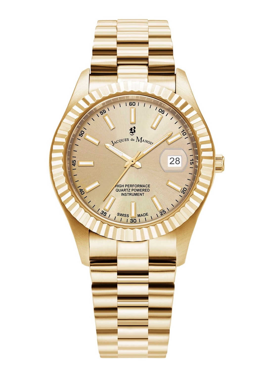 Jacques du Manoir Inspiration horloge JWG03002 - voorkant goud
