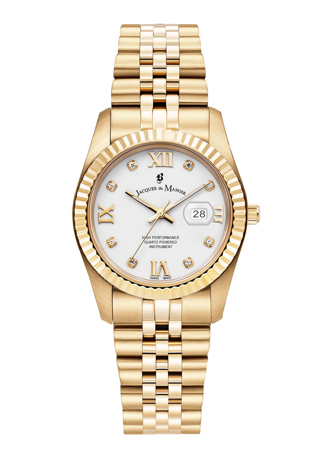 Jacques du Manoir Inspiration Roman horloge JWL01306 - voorkant goud