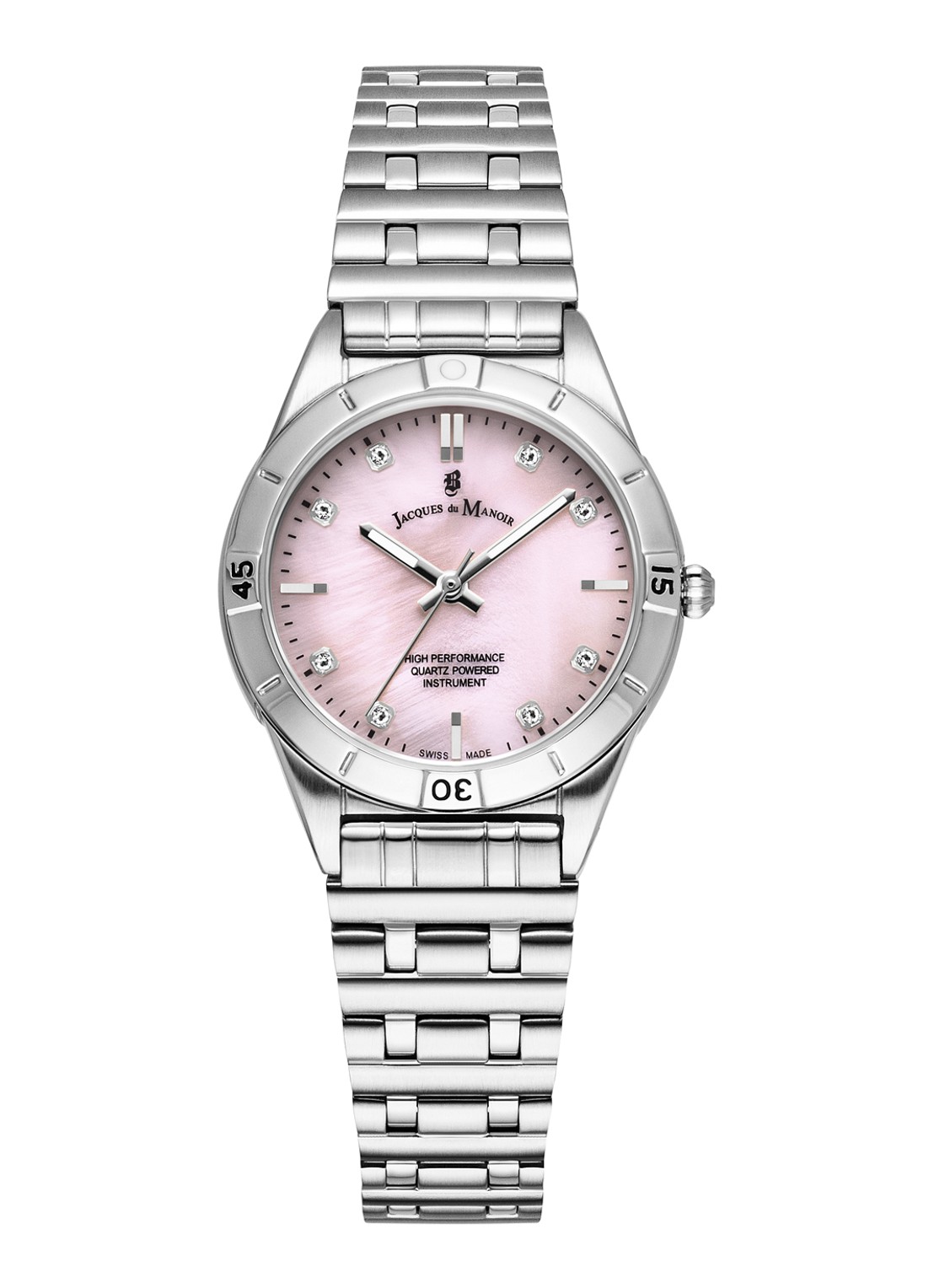 Jacques du Manoir Leonie horloge JWL0590 - voorkant 2 lichtroze - jwl05902
