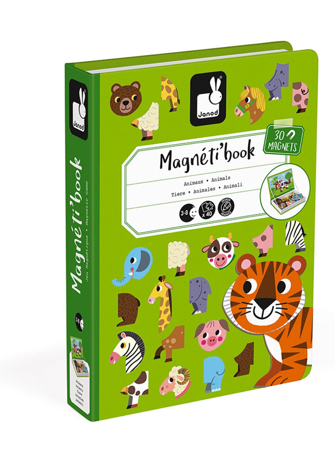 Janod Animals magneet speelset - voorkant groen