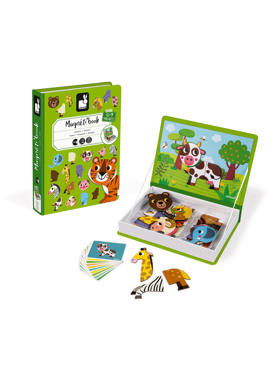 Janod Animals magneet speelset - voorkant 2 groen