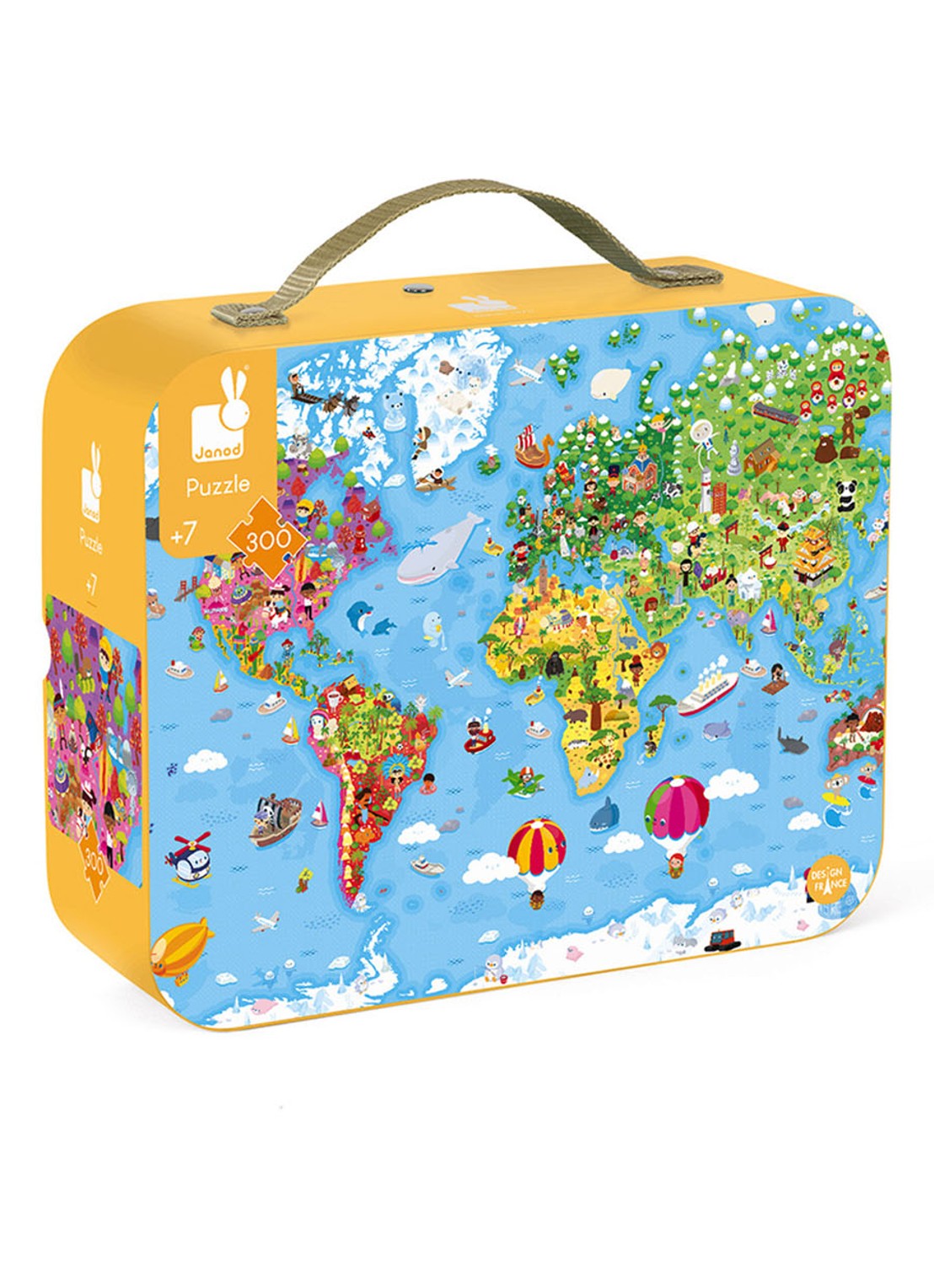 Janod Janod Puzzel - Wereld Giant - voorkant undefined