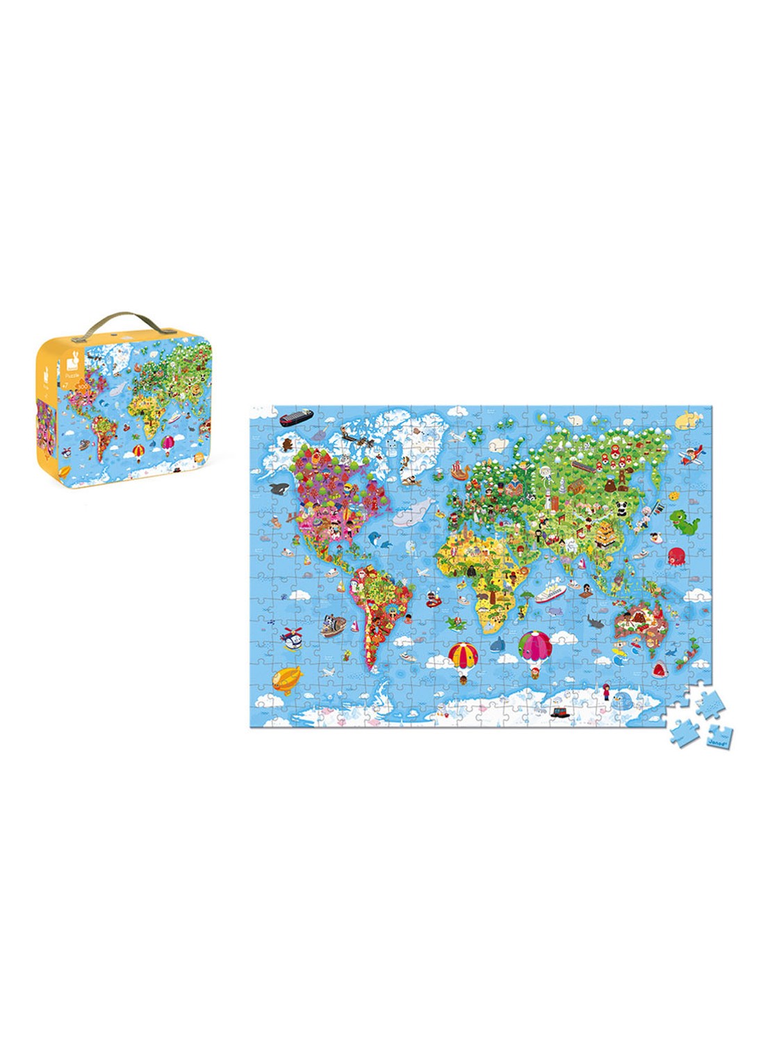 Janod Janod Puzzel - Wereld Giant - voorkant 2 undefined
