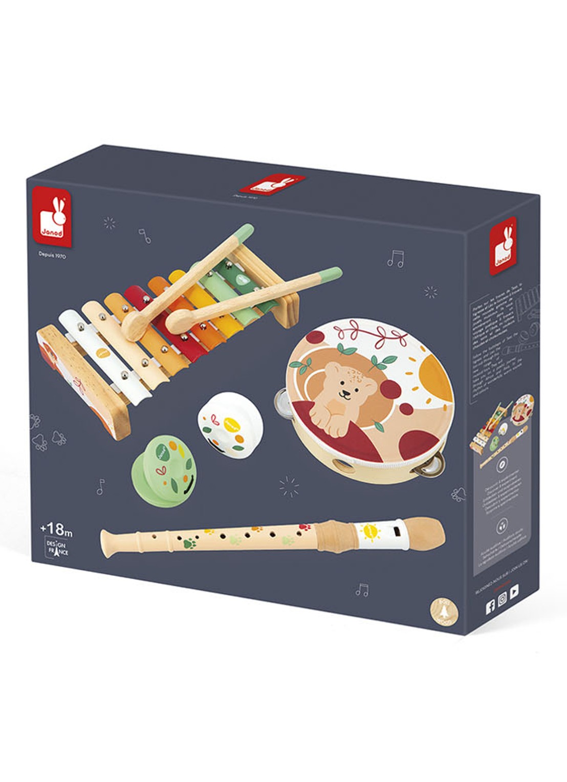 Janod Janod Sunshine - Muziek set  - voorkant 7 beige