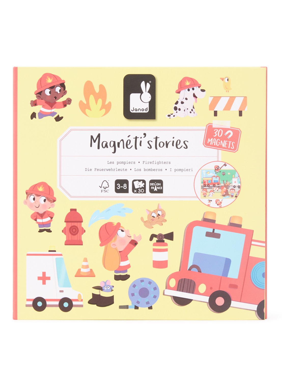 Janod Magneti Stories magneetboek - voorkant geel
