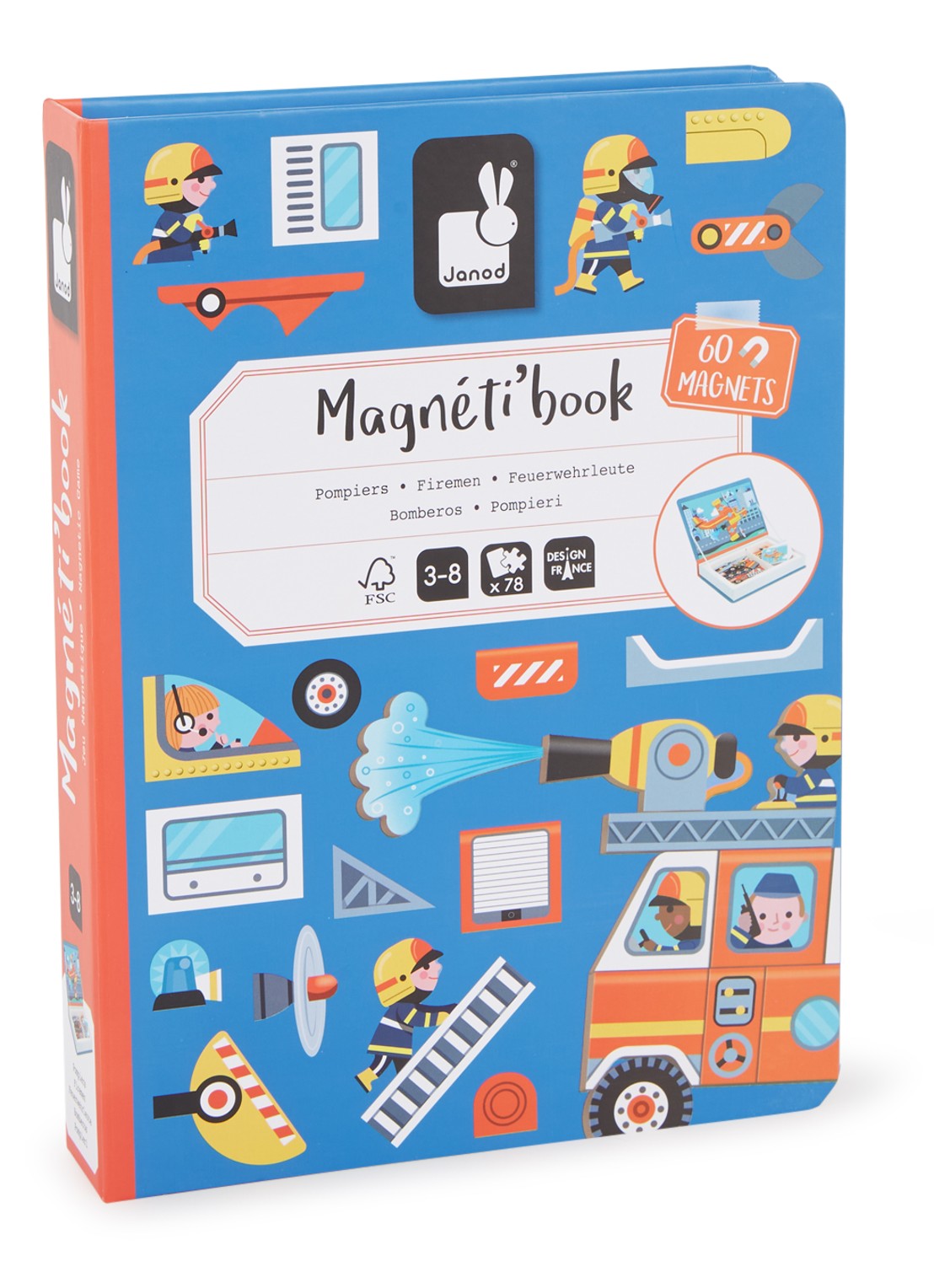 Janod Magnetibook brandweer - voorkant multicolor