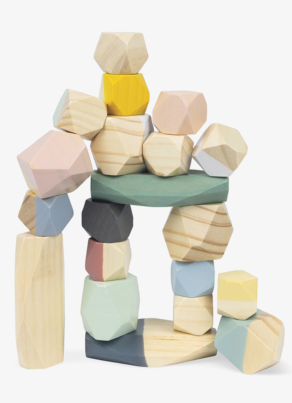 Janod Sweet Cocoon stapelstenen van hout - detail 5 donkergrijs