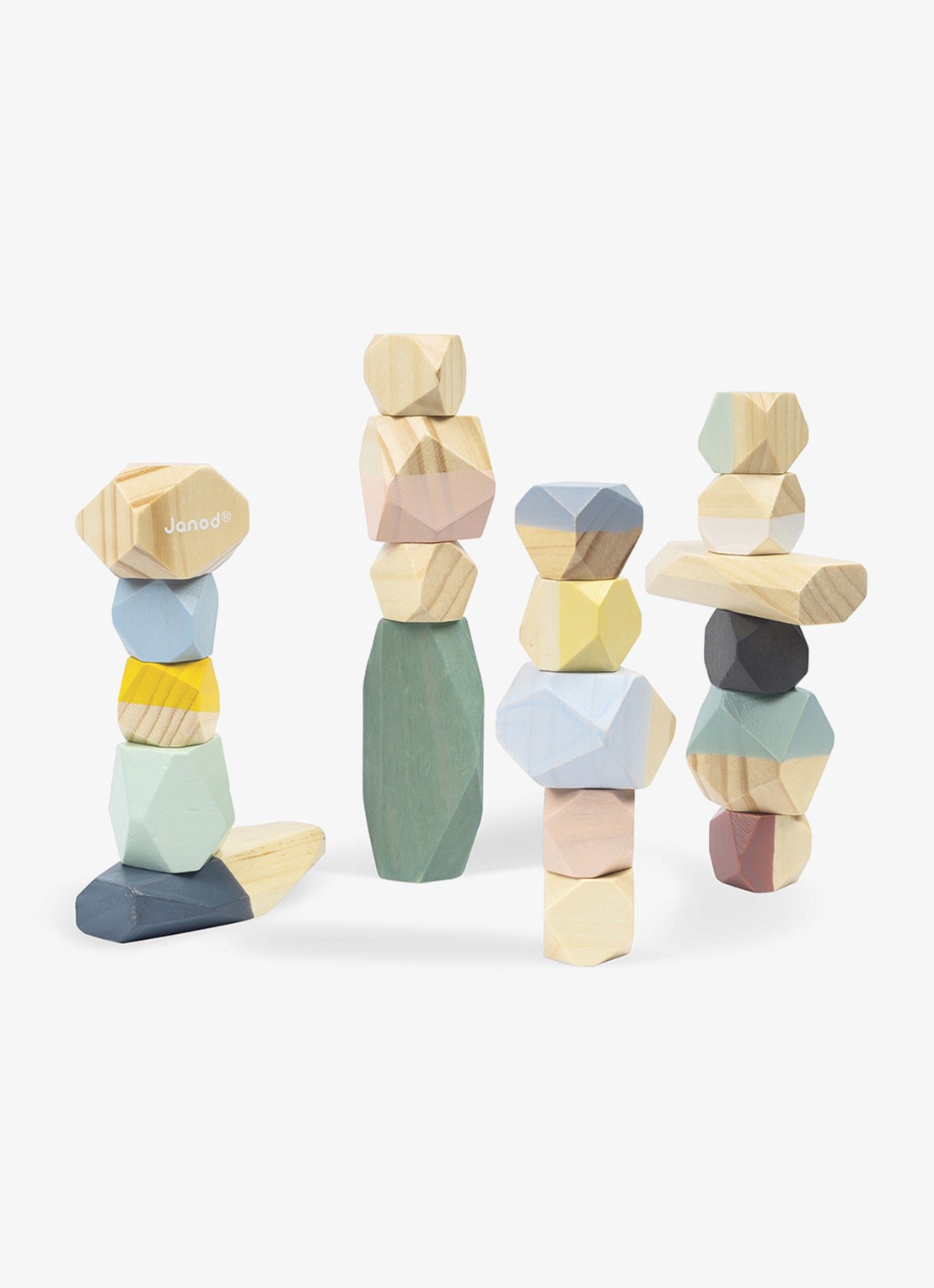 Janod Sweet Cocoon stapelstenen van hout - detail 6 donkergrijs