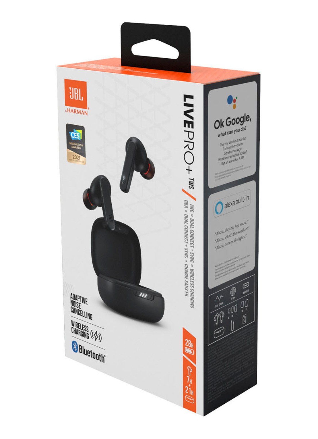 JBL Live Pro+ True Wireless draadloze oordopjes - detail 4 zwart