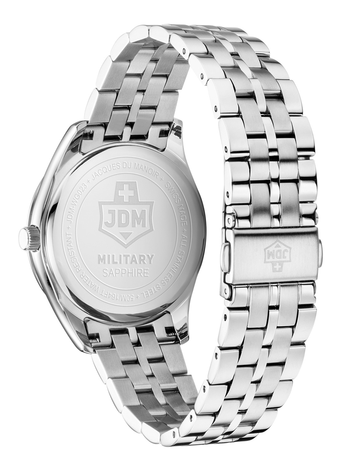 JDM Military Interlaken Gents horloge JDM-WG023-02 - detail zilver