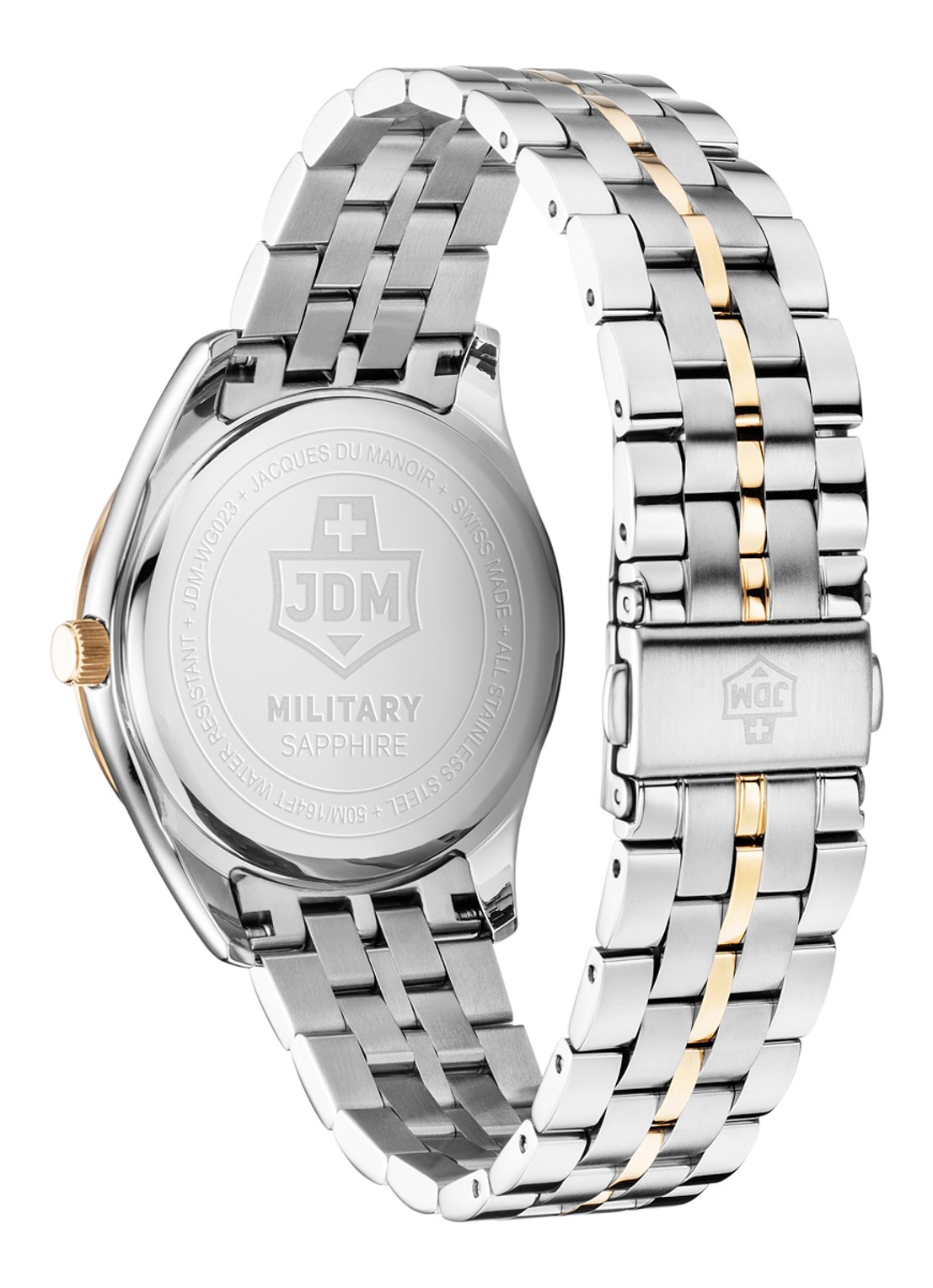 JDM Military Interlaken Gents horloge JDM-WG023-06 - detail zilver