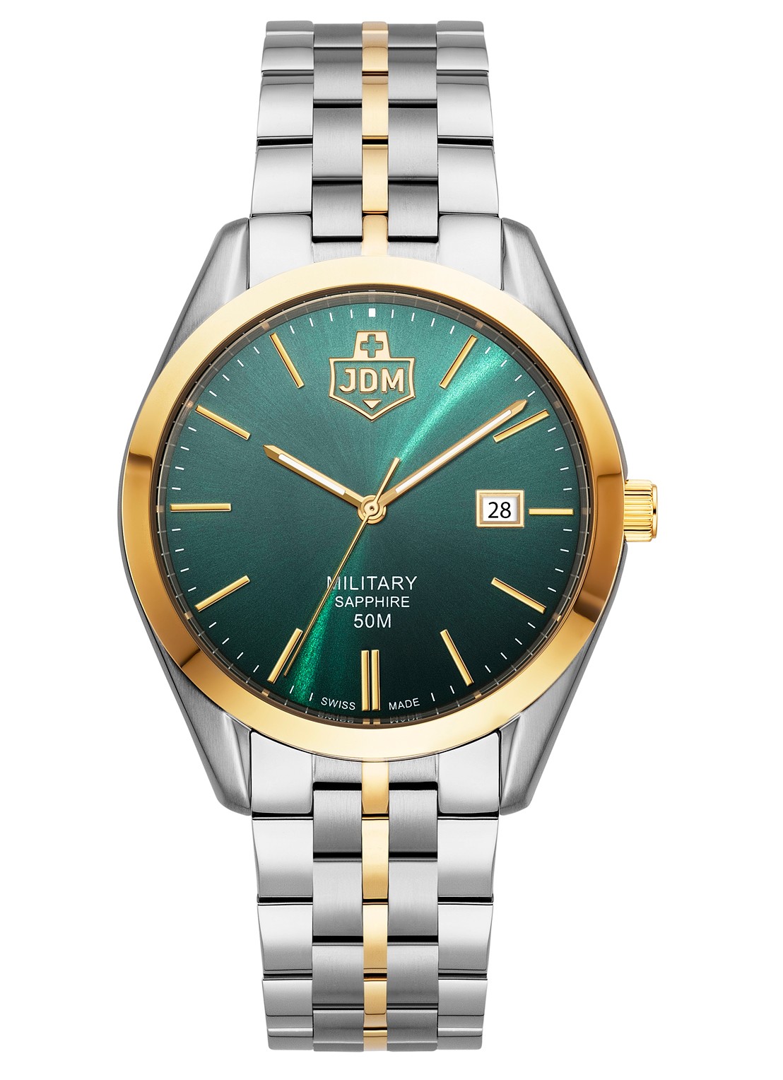 JDM Military Interlaken Gents horloge JDM-WG023-06 - voorkant 2 zilver
