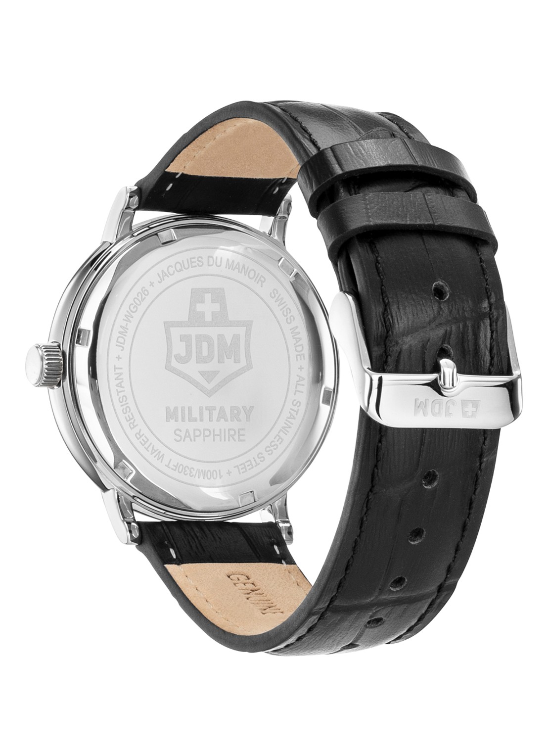 JDM Military Kilo II horloge JDM-WG026-03 - detail zilver