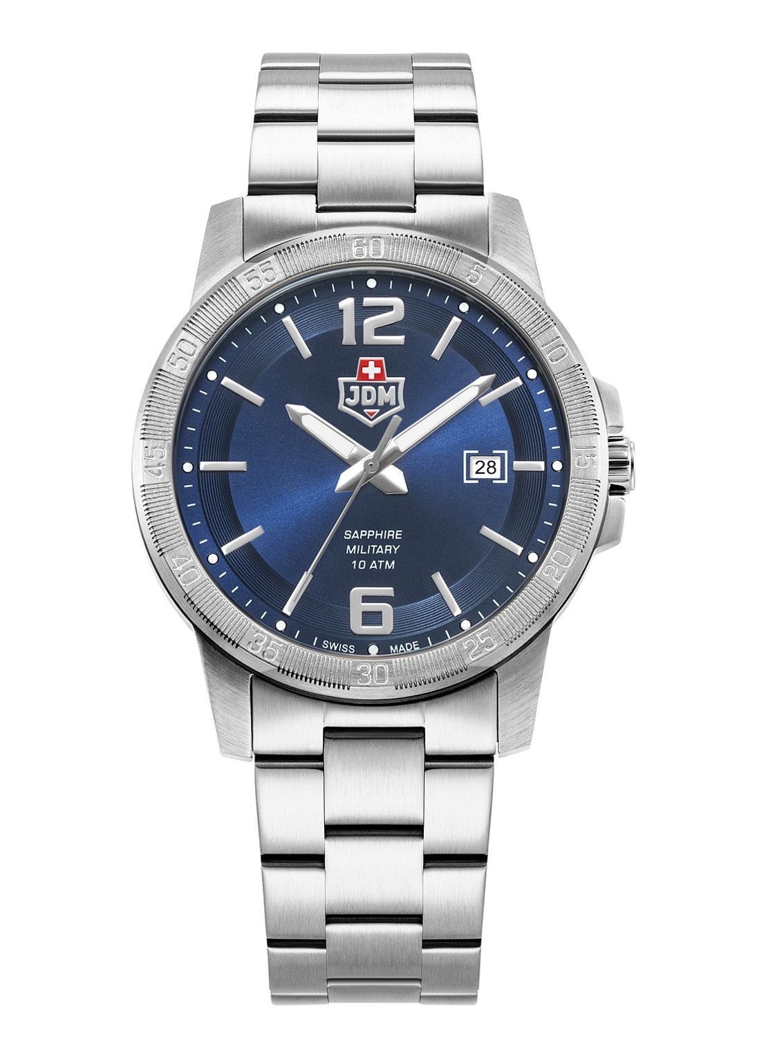 JDM Military Oscar horloge JDM-WG025-03 - voorkant 3 zilver