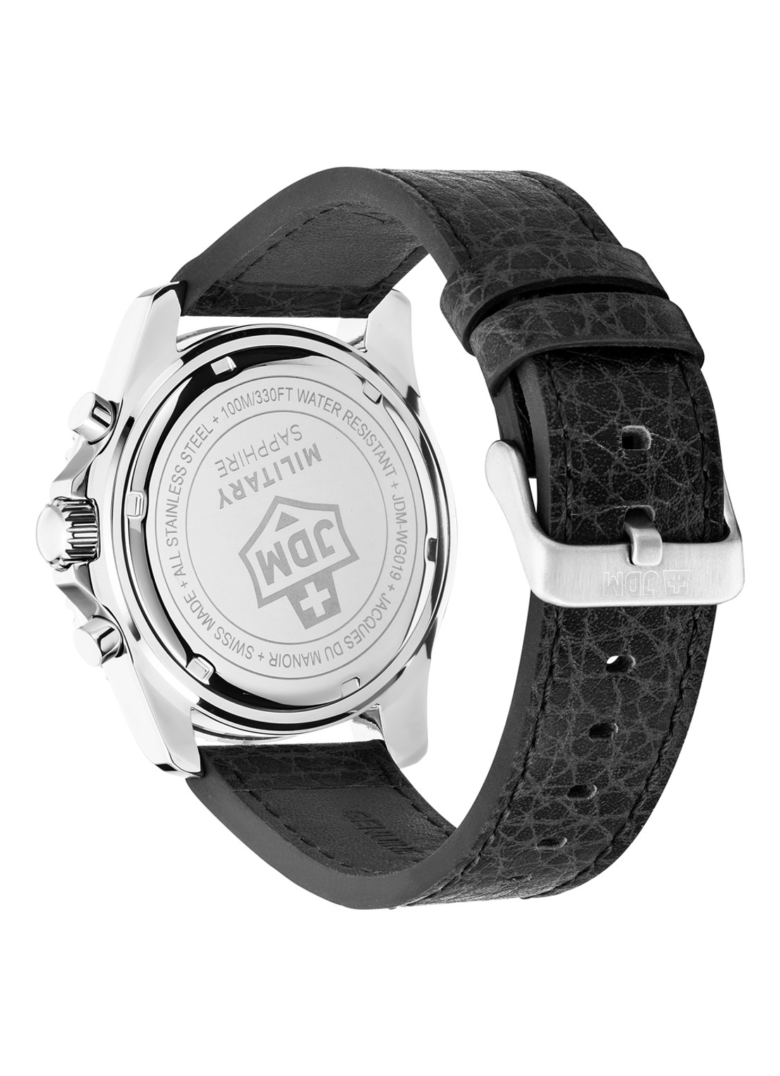 JDM Military Sierra Chrono horloge JDM-WG019-05 - detail 2 zilver