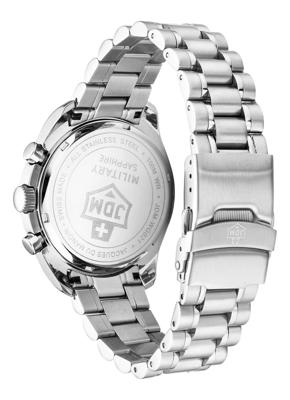 JDM Military Swiss Precision horloge JDM-WG021-01 - detail 2 zilver