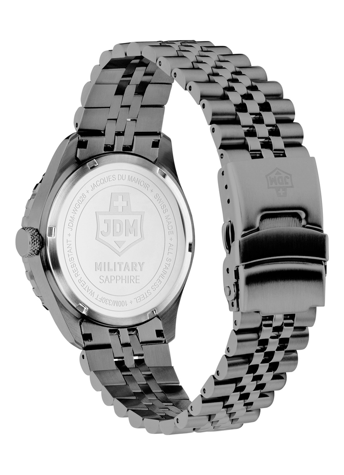 JDM Military Wingman horloge JDM-W028-02 - detail 2 antraciet