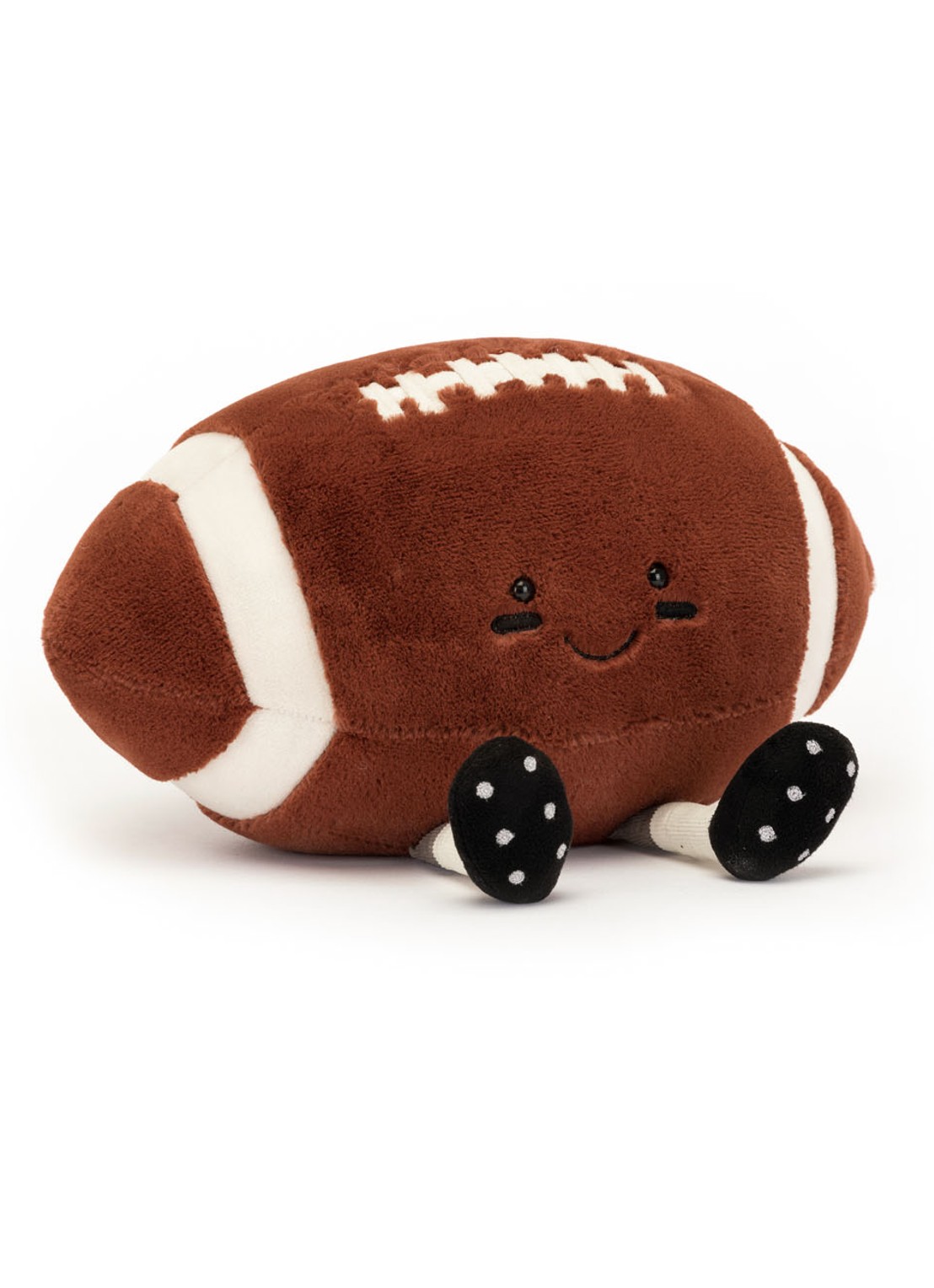 Jellycat American Football knuffel 18 cm - voorkant 3 bruin