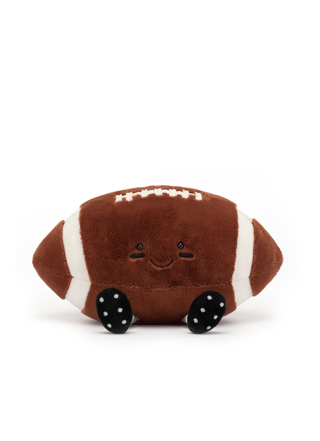 Jellycat American Football knuffel 18 cm - voorkant 4 bruin