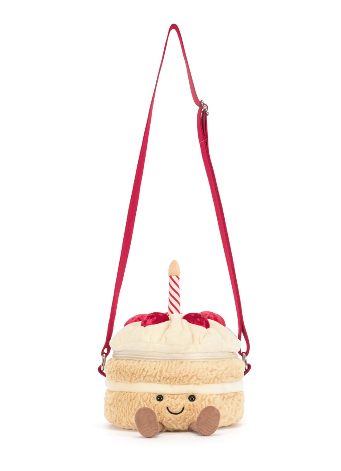 Jellycat Amusables Birthday Cake knuffeltas - detail 2 beige